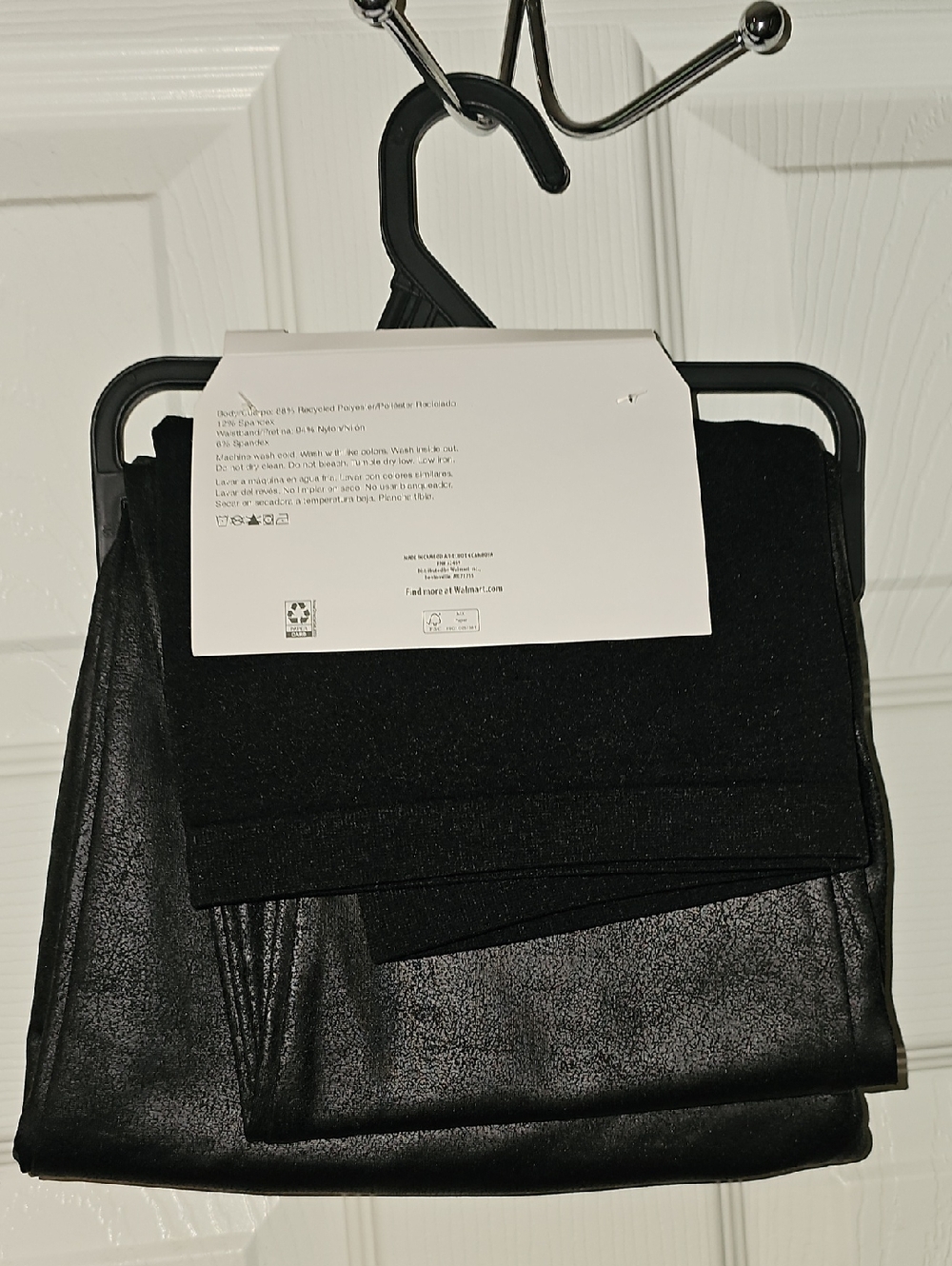 Time And Tru Women's Large 12-14 Faux Leather Maternity Leggings New - Picture 2 of 8